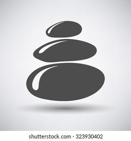 Stack of spa stones icon over grey background. Vector illustration.