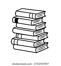 stack of stacked books line icon vector isolated
Vector line icon on a white background