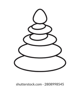 Stack of stones or pebbles in a zen like arrangement for balance and harmony meditation stones