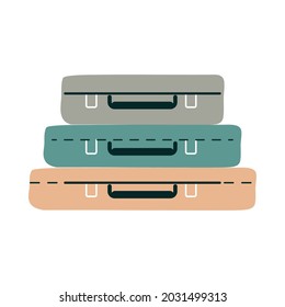 stack of suitcase for trip
