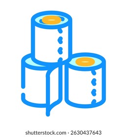 stack toilet paper color icon vector. stack toilet paper sign. isolated symbol illustration