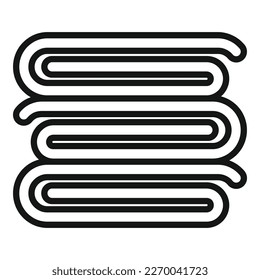 Stack towel icon outline vector. Fabric tissue. Clean cloth