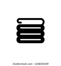 Stack of towel vector icon in solid/glyph style