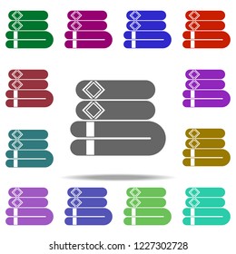a stack of towels icon. Elements of Bathroom in multi color style icons. Simple icon for websites, web design, mobile app, info graphics
