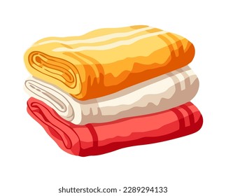 Stack of towels icon isolated