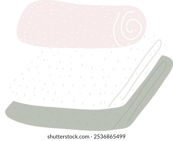 Pilha De Toalhas Ilustração Vetorial