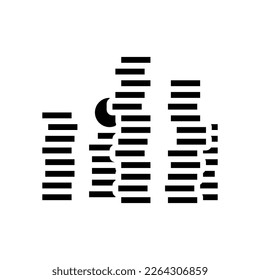 stack treasure golden glyph icon vector. stack treasure golden sign. isolated symbol illustration