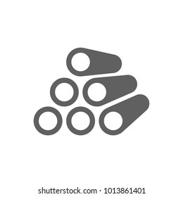 Stack of tube icon in trendy flat style isolated on white background. Symbol for your web site design, logo, app, UI. Vector illustration, EPS