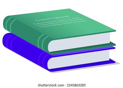 una pila de dos libros sobre fondo blanco