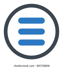 Stack vector icon. This rounded flat symbol is drawn with smooth blue colors on a white background.