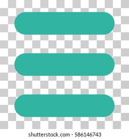 Stack vector pictogram. Illustration style is flat iconic cyan symbol on a transparent background.