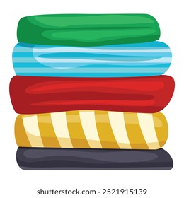 Stack of warm blankets bringing coziness during the winter season