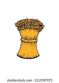 A stack of wheat. the flag of San Jose. vector illustration