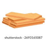 Stack of wooden boards, pile of wooden boards for building construction