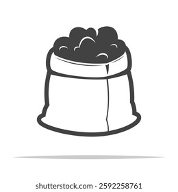 Stack of wool outline icon transparent vector isolated