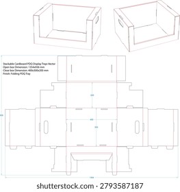 Stackable Cardboard PDQ Display Trays Vector