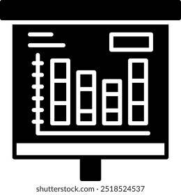 Stacked Bar Chart Vector Icon Design Symbol