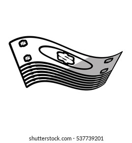 stacked bill money dollar shadow vector illustration eps 10