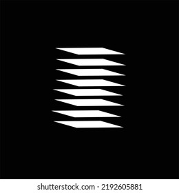 Stacked book abstract illustration vector can be used for additional logos. Simple design can also be used for business card backgrounds