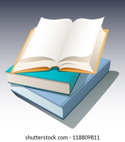 Stacked books