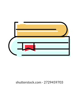 Stacked books with a red bookmark symbolizing education, reading, and the pursuit of knowledge for study, research, personal development, and academic growth