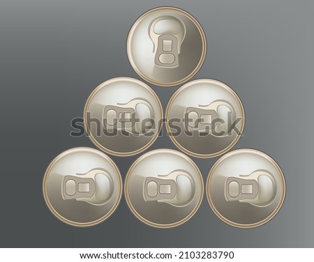 stacked cans of English beer