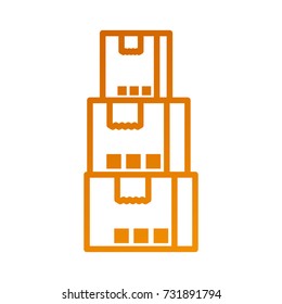 stacked cardboard boxes goods package delivery shipping concept