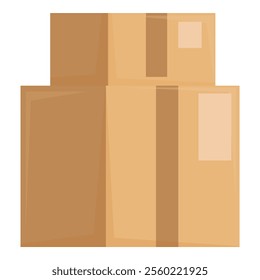 Stacked cardboard boxes ready for storage or shipping