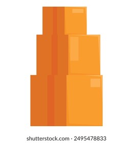 Stacked cardboard boxes representing a growing business, symbolizing success and expansion