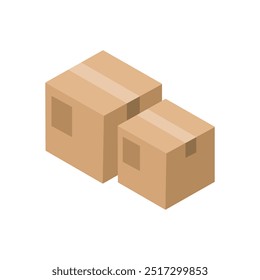 Stacked Cardboard Boxes in Warehouse Storage