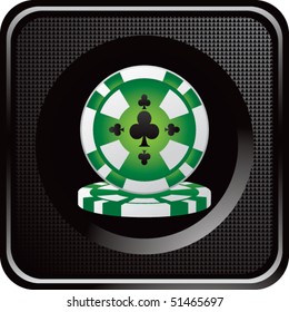 stacked casino chips black web button