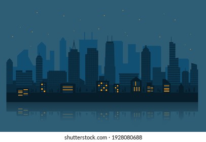 Stacked City Building Cityscape Skyline Business Illustration