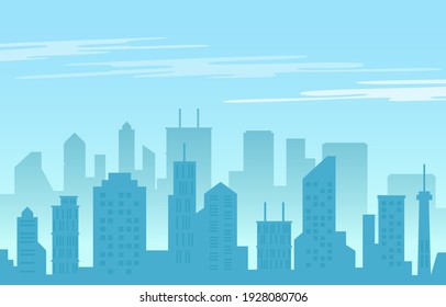 Stacked City Building Cityscape Skyline Business Illustration