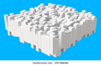 stacked columns with random heights