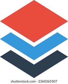 Stacked company logo illustration template icon