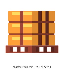 Stacked Crates Vector Illustration. Good for for Shipping and Transportation Design.