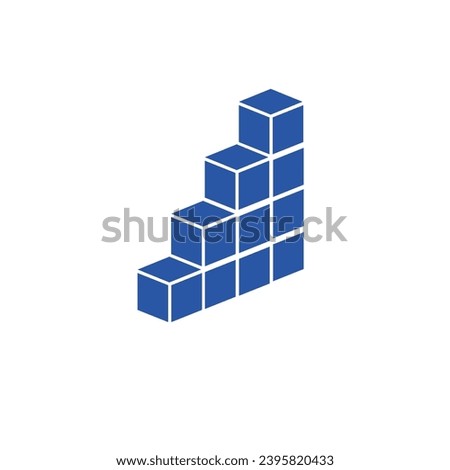 Similar – Image, Stock Photo 4 blue containers stacked on top of each other