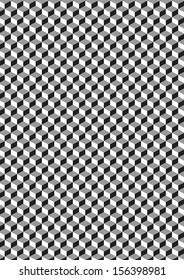 Stacked cubes pattern.
Illustrator swatch of repeat pattern included.