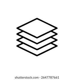 Graphique de formes de diamant empilées sur fond calque calques
