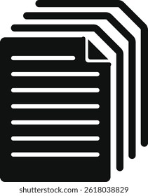 Diseño de iconos de documentos apilados para Plantillas.