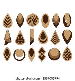 Stacked Earrings Bundle - Earring templates svg