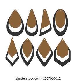 Stacked Earrings - Earring templates svg