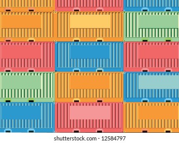 Stacked Freight Containers Space Company Logos Stock Vector (Royalty ...