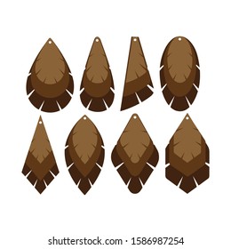 Stacked Fringe Earrings - Earring templates