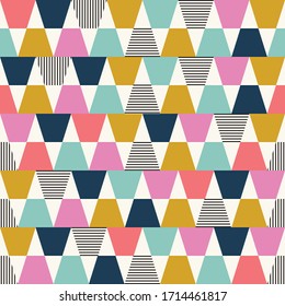 Stacked geometric shapes with striped pattern fills. Great for stationary, home decor, gift, products, backgrounds.