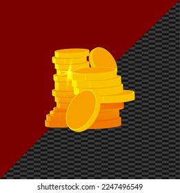 stacked gold coins vector illustration
