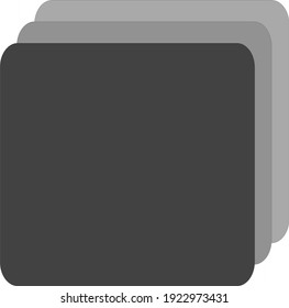 el diseño de cuadrícula apilada se utiliza para el icono cuadrado