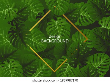 Stacked leaf pattern background illustration, space available for text, banner, book cover, poster etc