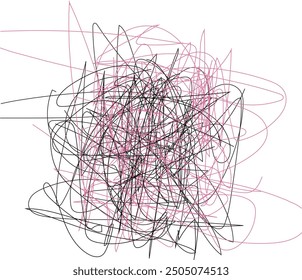 The stacked lines form a random and irregular pattern, giving a spontaneous and childish impression.