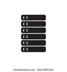 Stacked network servers illustration on white background representing data storage and connectivity, suitable for cloud computing, internet infrastructure, and database management concepts.